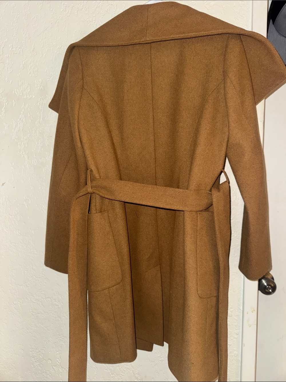 Express Women's Camel Wrap Coat - Picture 9 of 12